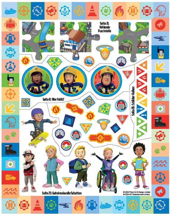 Produktbild Panini Feuerwehrmann Sam: 500 Sticker - Stickern - Rätseln - Ausmalen