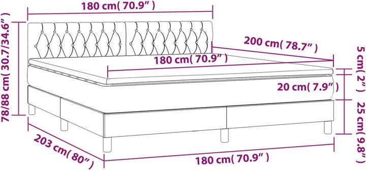 Immagine prodotto vidaXL Boxspringbett (180 x 200 cm)