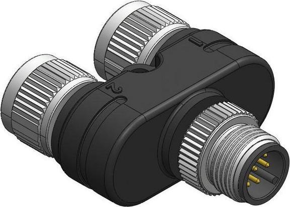Produktbild RS PRO Y-SPLITTER I/P M12 MALE 8 PIN, O/P 2X M1