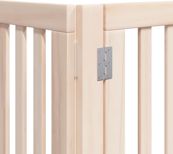 Produktbild VidaXL Hundetor mit Tür Faltbar Absperrgitter Hunde Schutzgitter 12-tlg. Holz (30 cm)