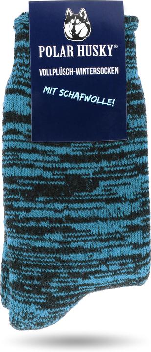 Immagine prodotto Polar Husky Farbige Vollplüsch-Socken mit Wolle (Confezione singola, 39 - 42)