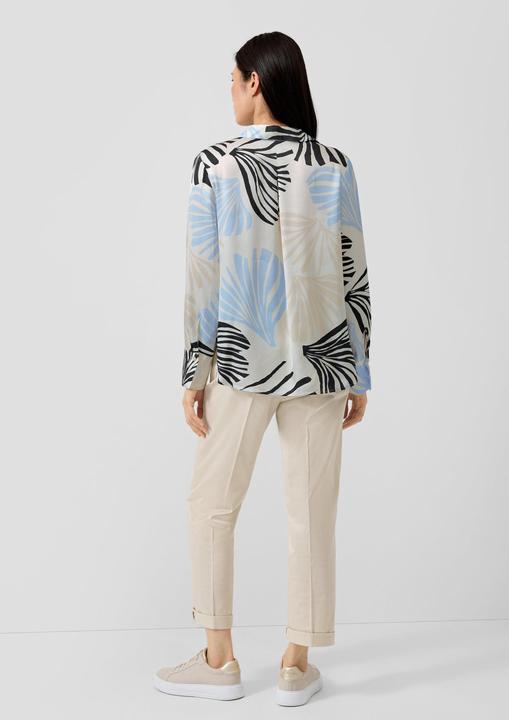 Immagine prodotto s.Oliver Bluse Glänzende Viskose-Bluse mit All-over-Print und Manschetten (48)