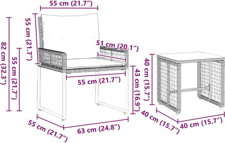 Immagine prodotto vidaXL Gartenmöbel Set