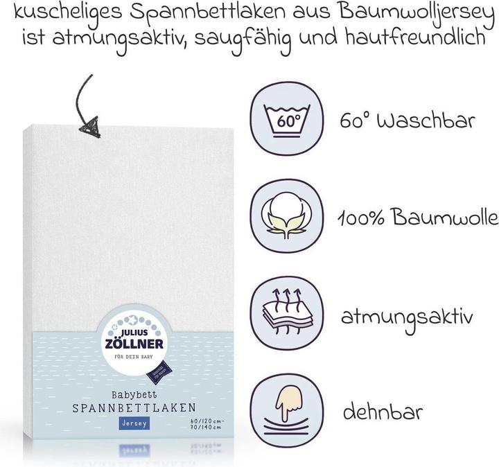 Produktbild Julius Zöllner Bettwäsche-Set Jersey 100 x 135 / 40 x 60 (100 x 135 cm, 40 x 60 cm)