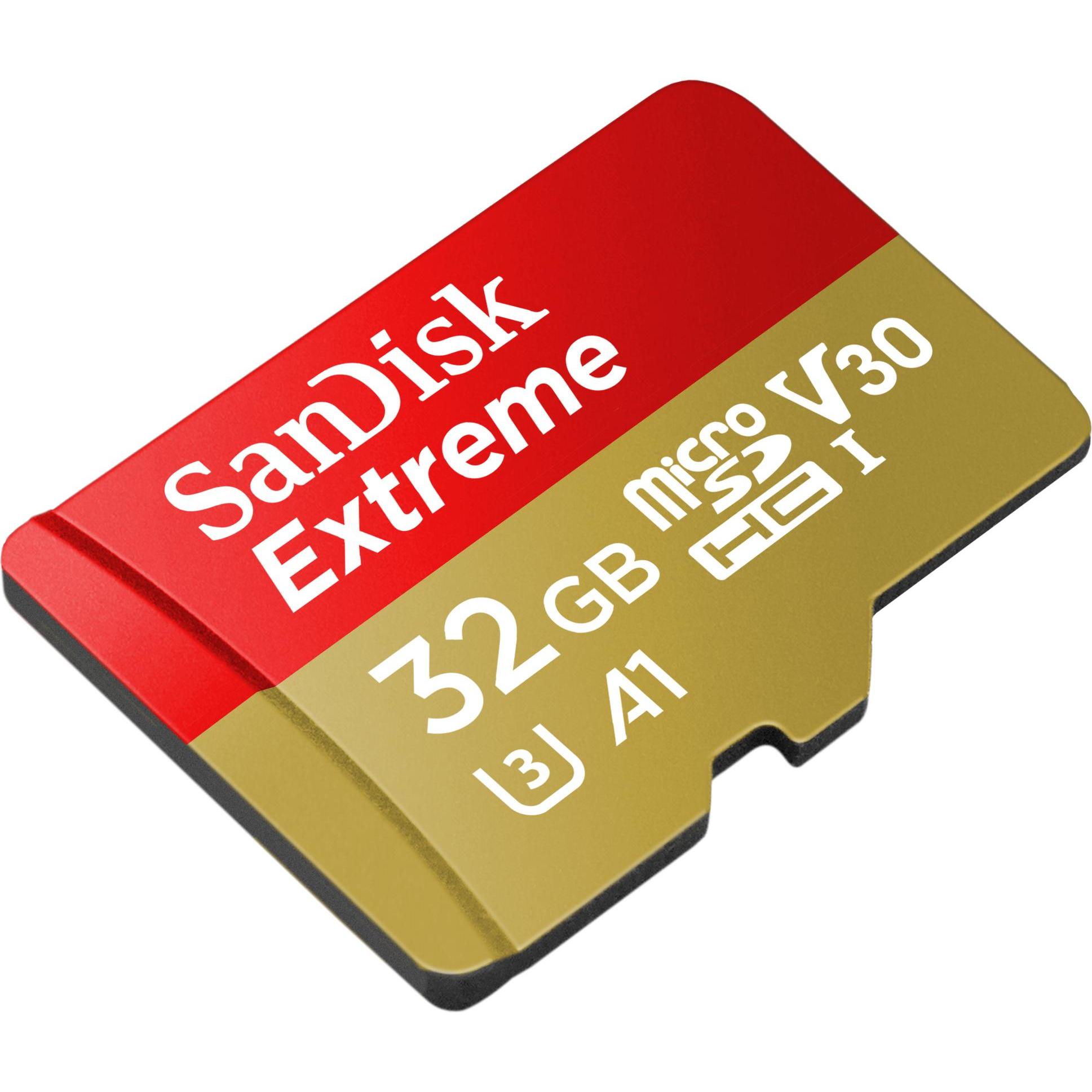Thumbnail - SanDisk Extreme UHS-I V30 (32 GB, microSDHC, U3, UHS-I), Speicherkarte, Rot, Weiss, Gelb