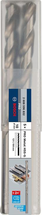 Produktbild Bosch Professional Zubehör PRO Metal HSS-G Spiralbohrer, 10 x 121 x 184 mm (10 mm)