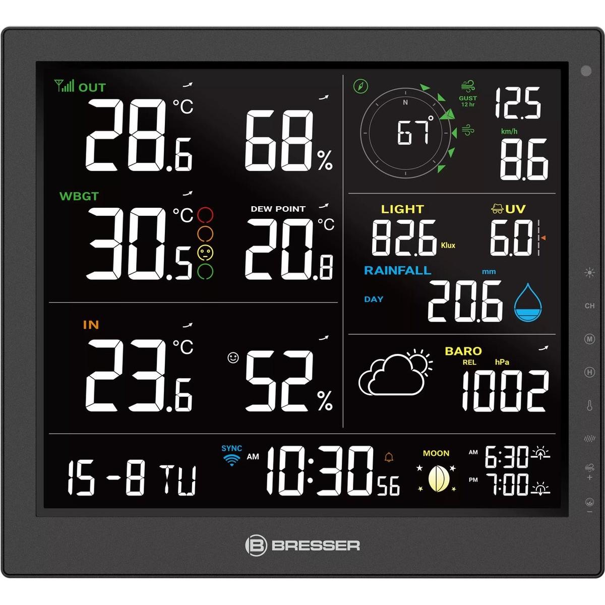 Bresser Weerstation - MeteoTemp JW - Wifi - 8-in-1 Sensor, Stazione meteo