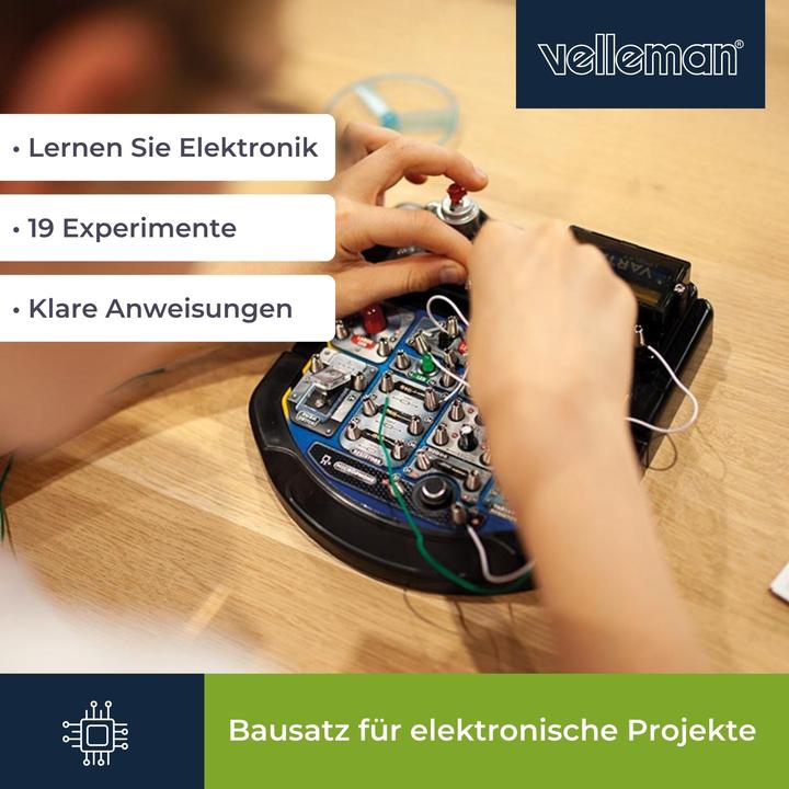 Productafbeelding Velleman Elektronisch projectpakket - 18 experimenten - LED, ventilator & geluid