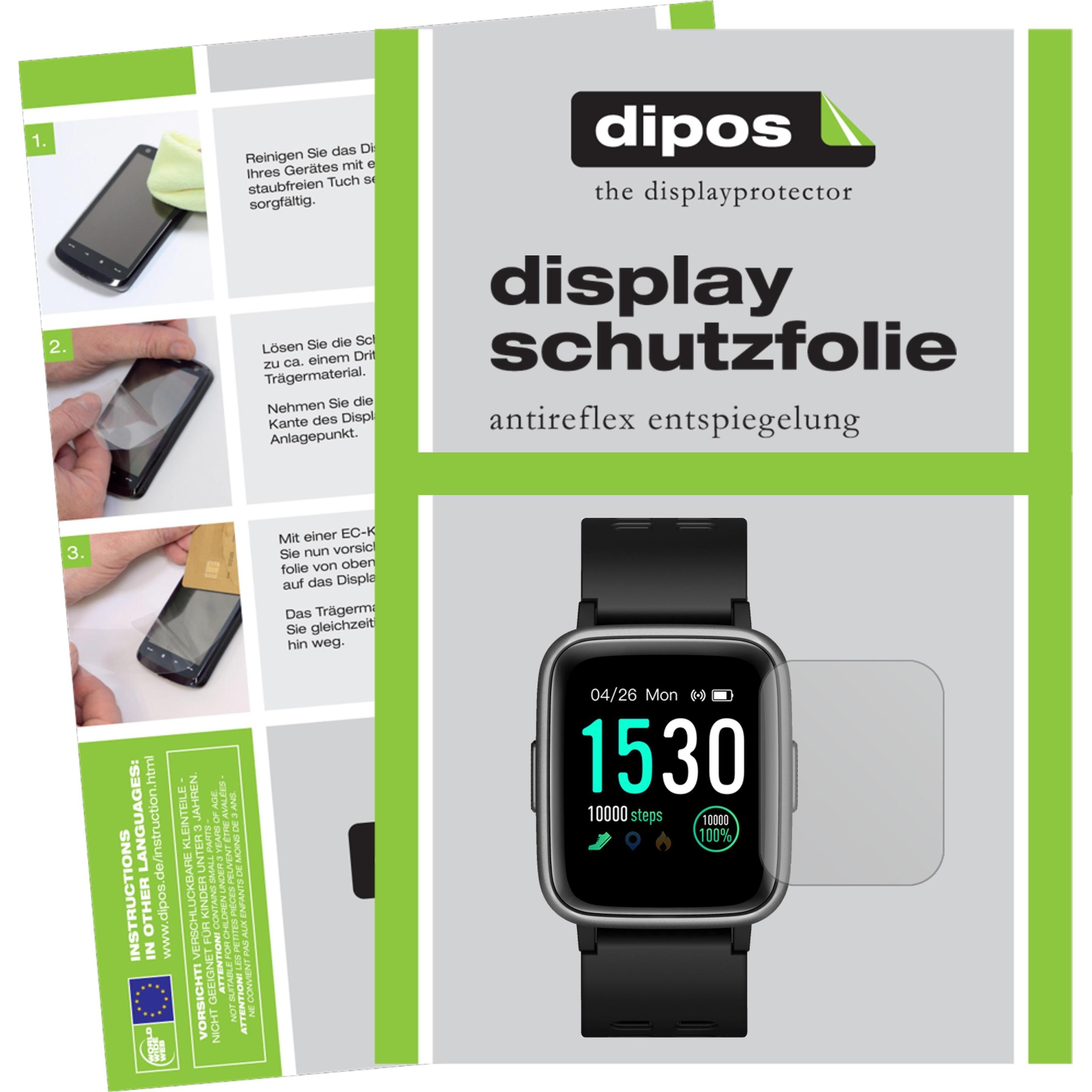Dipos Displayschutzfolie Antireflex, Smartwatch Schutzfolie, Transparent