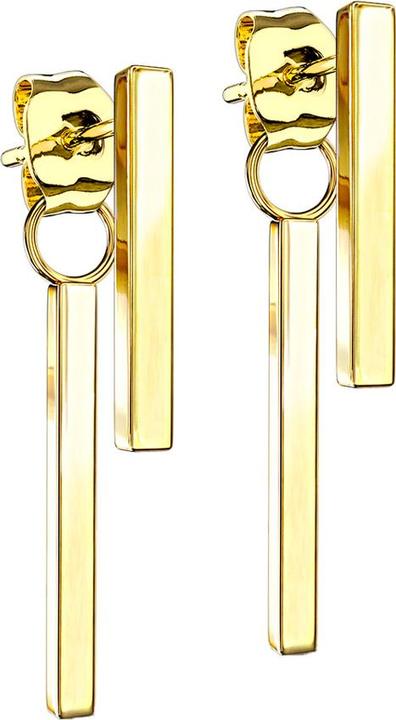 Image du produit Star Piercing Boucles d'oreilles plaquées or Pendentif poutre (sans laiton, Acier chirurgical 316L)