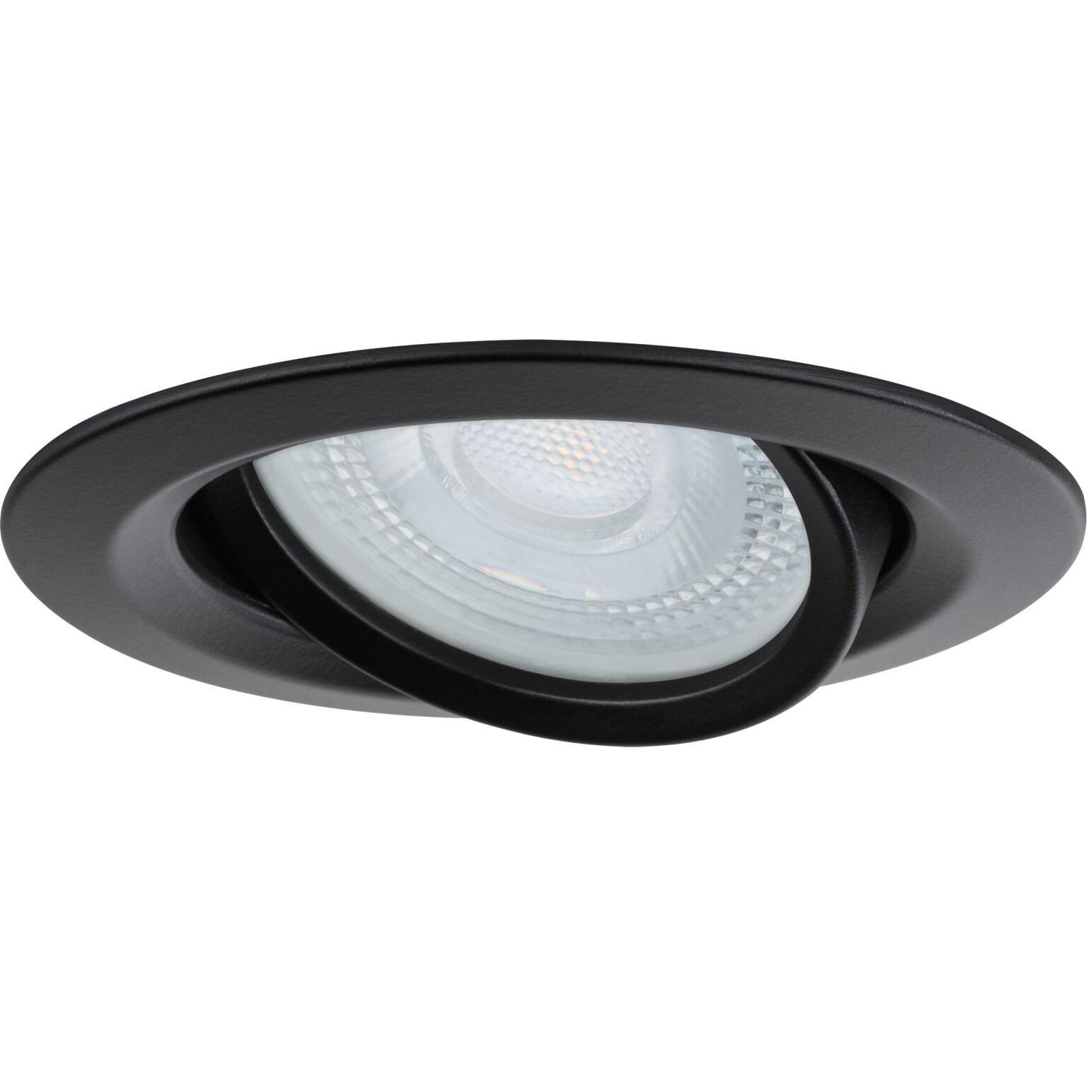 Paulmann Nero Applique + Plafoniera, Apparecchio Da Incasso Nova Plus Set (Gu10, Gu5.3)