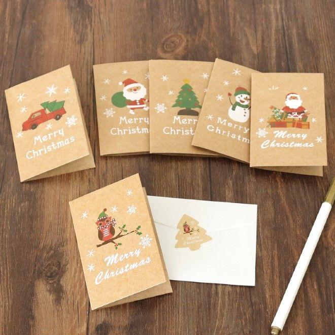 Produktbild MU Classic Weihnachtskarte 6er Set Cozy Cottage Christmas Series (6 Stk.)