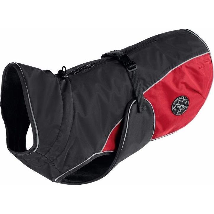 Hunter Coat Uppsala Cozy 40 cm Anthracite/Red - (65430) (40, Hundemantel), Hundebekleidung