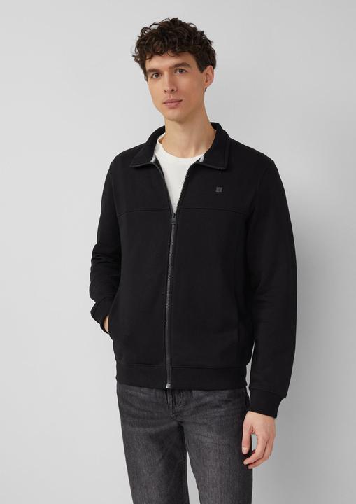Produktbild s.Oliver Sweatshirt Jacke Sweatshirt-Jacke mit Stehkragen und Eingrifftaschen (S)