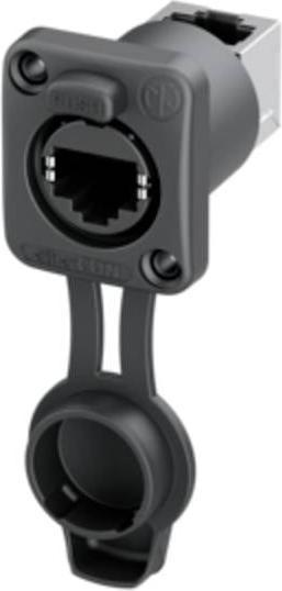 Actual product image Neutrik etherCON TOP airtight panel-mounting socket 90° NE8FDPU-TOP socket, installation Sc