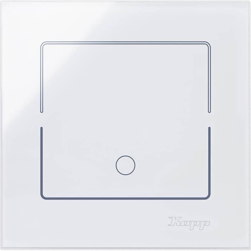 Kopp HK i8 Glas-Sensor Universalschalter eckig, Taster + Schalter