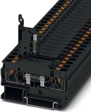 Actual product image Phoenix Contact PTC 4-HESI (5X20) 3270200 Fuse feed-through terminal 0.20 mm² 4 mm² Black 50 pcs.