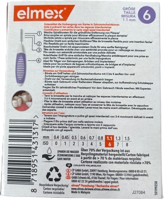 Image du produit Elmex Brosse interdentaire (25x, 1.10 mm)