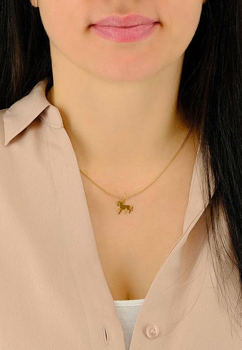 Actual product image Muau Pendant horse yellow gold 750, 17x15mm (750/18K yellow gold)