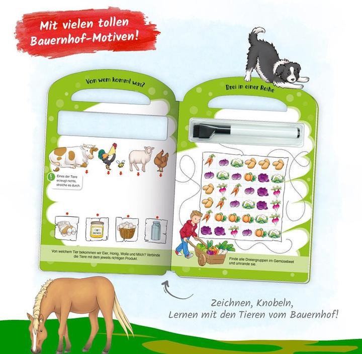 Actual product image Schreib und wisch weg Bauernhof (German, Trötsch Publishing House, 2022)