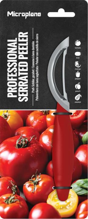 Image du produit Microplane Eplucheur professionnel, dentelé pour les tomates, kiwis, mangues, poivrons, etc.