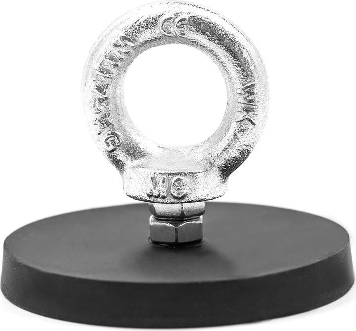 Produktbild Supermagnete Magnetsystem rund gummiert mit Innengewinde (1x)