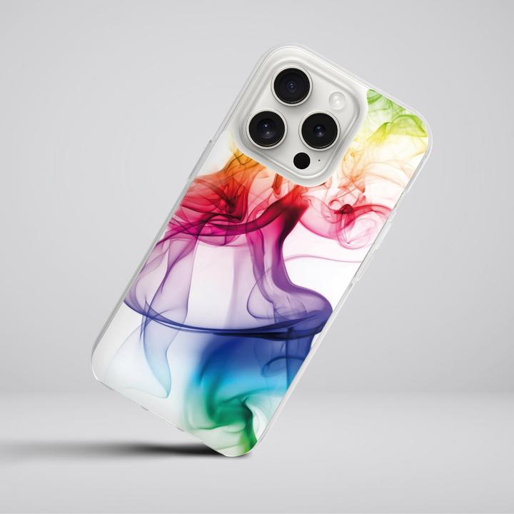 Produktbild DeinDesign Silikon Hülle für Apple iPhone 15 Pro Handyhülle Case Smartphone Schutzhülle Farbe Regenbogen (Apple iPhone 15 Pro)
