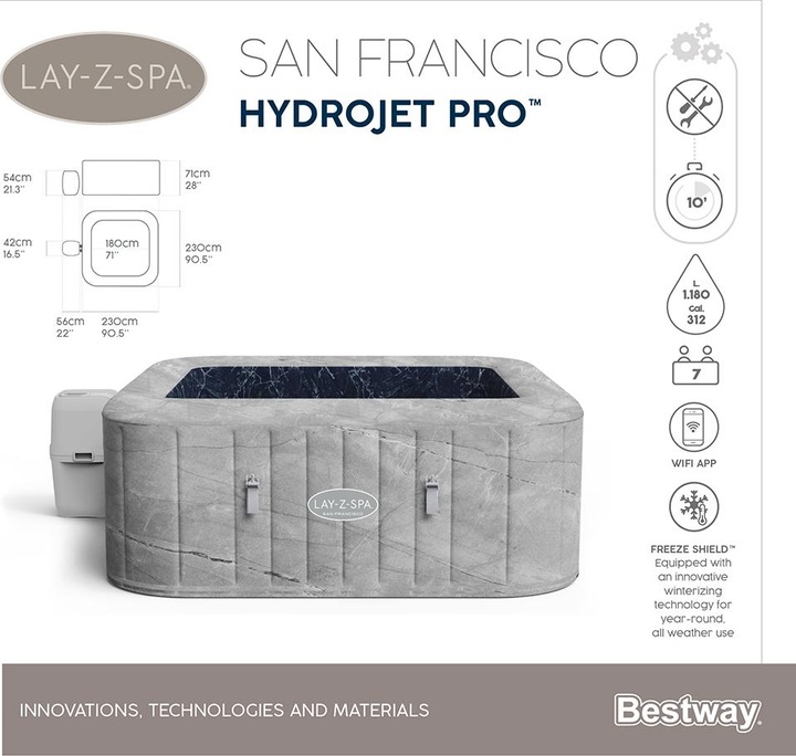 Produktbild Bestway Lay-Z-Spa San Francisco Smart Hydro Jet Pro (7 Pers.)
