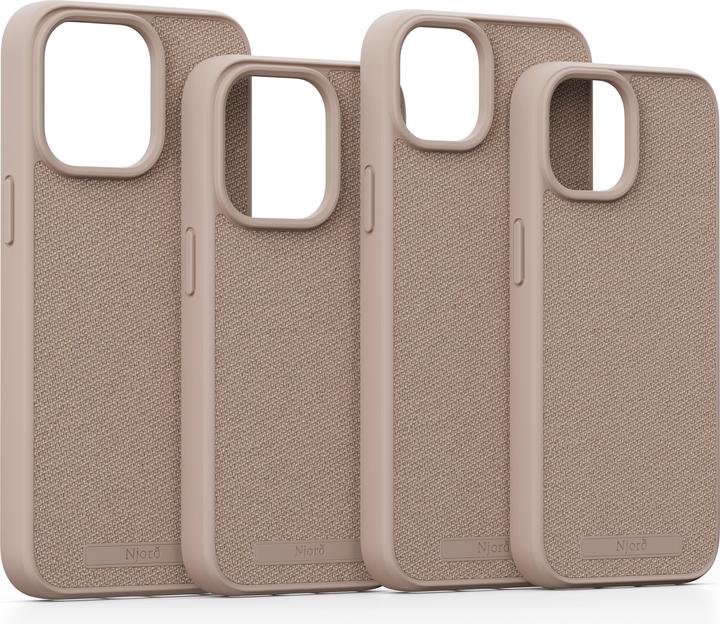 Produktbild Njord Hard-Cover Fabric MagSafe Case Pink Sand (Apple iPhone 15 Pro Max)