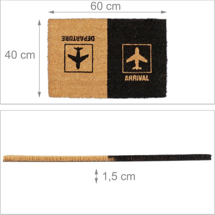 Actual product image Relaxdays Coconut doormat (40 x 60 x 1.5 cm)