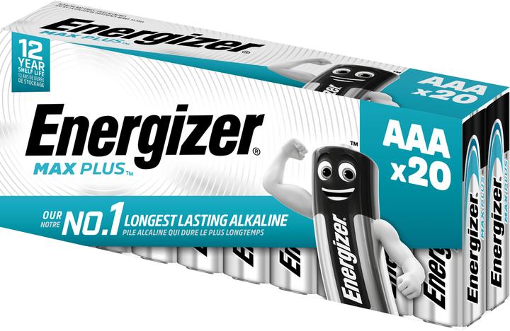 Image du produit Energizer Max Plus Micro (AAA) 20 pièces (20 pcs, AAA)