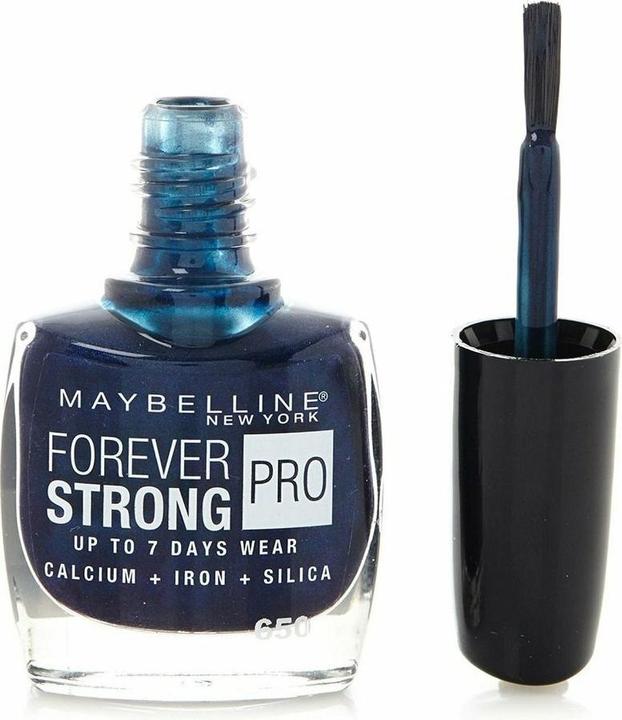 Immagine prodotto Maybelline New York Maybelline Forever Strong Pro Smalto per unghie 650 Blu Notte 10ml (650 Blu notte, Smalto)