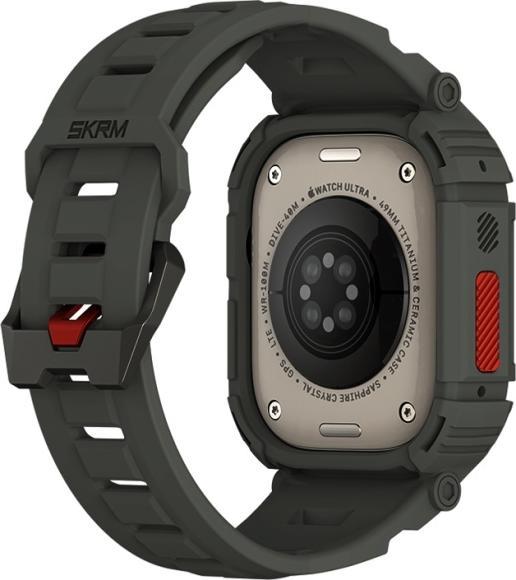 Produktbild Skinarma Band+Case Mecha 2in1 Apple Watch 49mm olive (Kunststoff, Silikon)