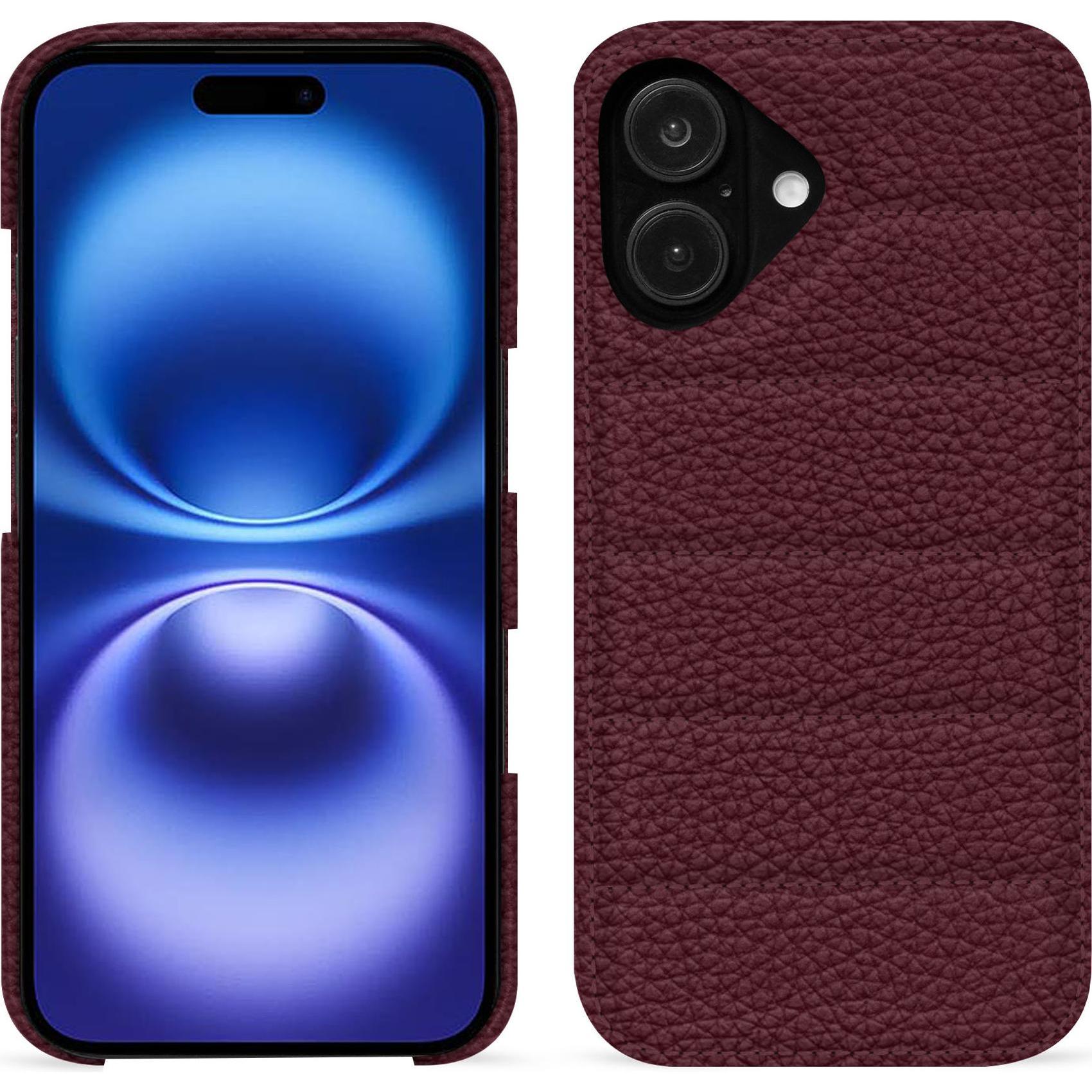 Noreve Lederschutzhülle (Apple iPhone 16), Smartphone Hülle, Violett