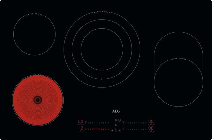 Produktbild AEG HK857870IB Einbau-Cerankochfeld (77 cm, Glaskeramik Kochfeld)