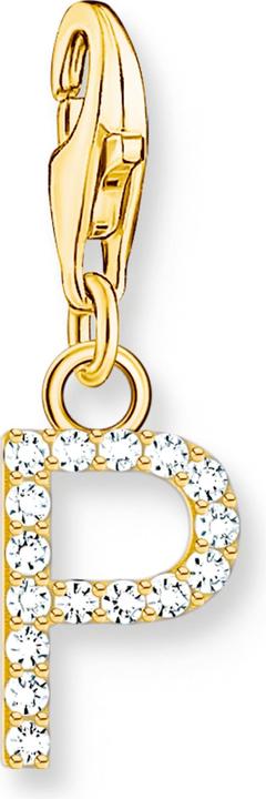 Immagine prodotto Thomas Sabo Ciondolo Lettera P con pietre bianche placcato oro (Argento 925)