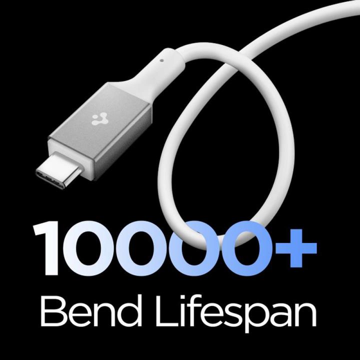 Actual product image Spigen Essential USB C to USB C 240W Cable white EB24012CC (1.20 m, 240 W)