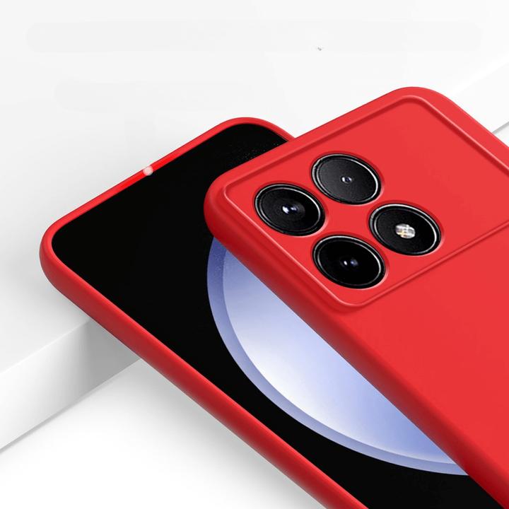Image du produit Cover-Discount Xiaomi Poco X6 Pro - Housse en caoutchouc silicone rouge (Xiaomi Poco X6 Pro)