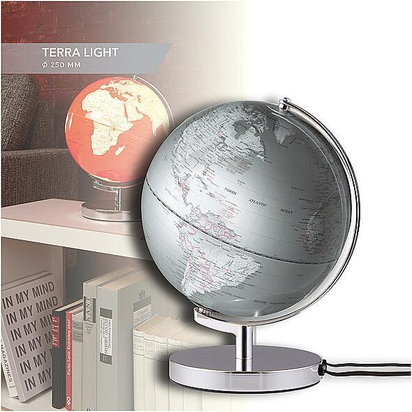 Produktbild emform Leuchtglobus Terra silber (25 cm)