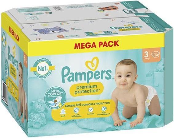 Image du produit Pampers Premium Schutz (Taille 3, Pack mensuel, 114 pcs)