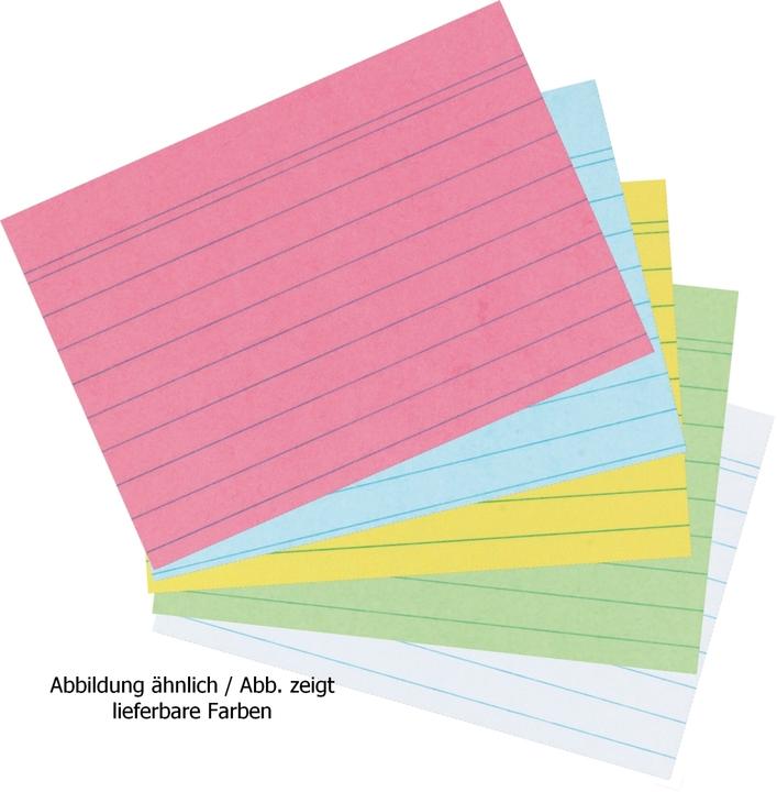 Produktbild Herlitz Karteikarten, DIN A7, liniert, blau aus Papier, 170 g-qm, holzfrei, Linienfarbe: blau, doppelte (A7, 170 g/m², 100 x)