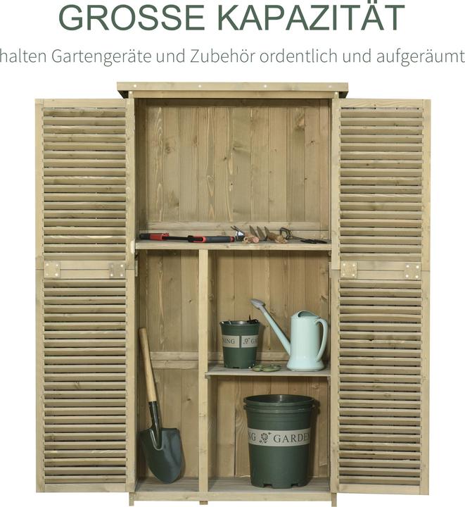 Immagine prodotto Outsunny Capanno degli attrezzi con 4 scomparti