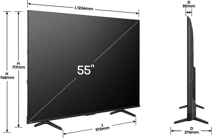 Produktbild Hisense TV 55E77Q PRO (55", QLED, UHD, 2025)