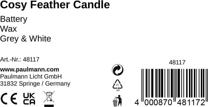 Produktbild Pauleen LED Wachskerze Cosy Feather 2er Set (2 x)
