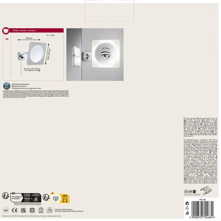 Actual product image Paulmann Cosmetic mirror Bela (260 lm)