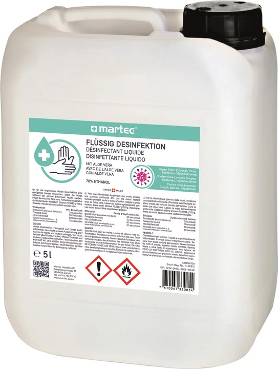 Actual product image Martec Liquid disinfection with aloe canisters (5000 ml)
