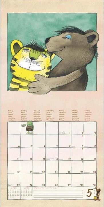 Actual product image Alpha Edition Janosch 2026 - Broschürenkalender 30x30 cm (30x60 geöffnet) - Kalender mit Platz für Notizen - (German)