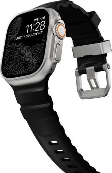 Produktbild Nomad Rocky Point Band Natural 46/49mm Carbon Black (FKM-Fluorelastomer, Titan Grad 5)