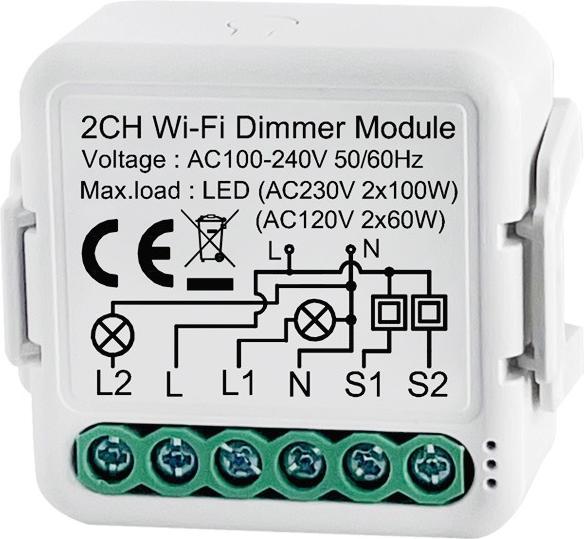 Image du produit Netplus Module Smart Dimmer 2 canaux WLAN (Actionneur de variateur)