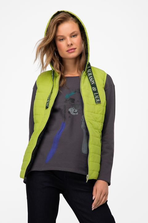 Immagine prodotto Laurasøn Wende-Steppweste, wasserabweisend, Kapuze, Zipper, ärmellos (S)